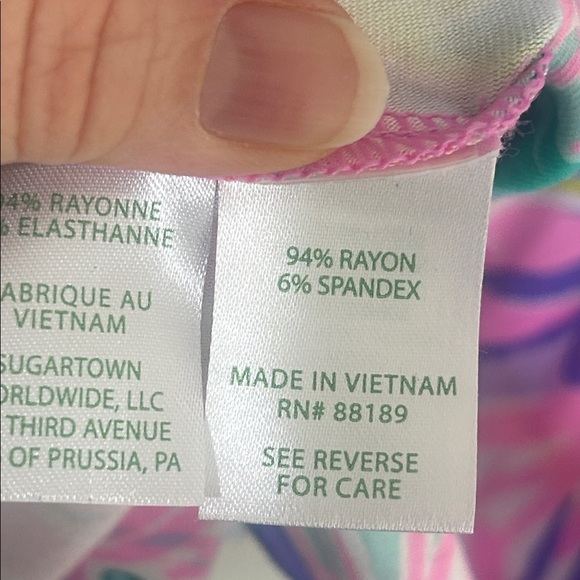 LILLY PULITZER Ophelia It Was All a Dream Jersey Knit 3/4 Sleeve Dress Size XS - Picture 13 of 15